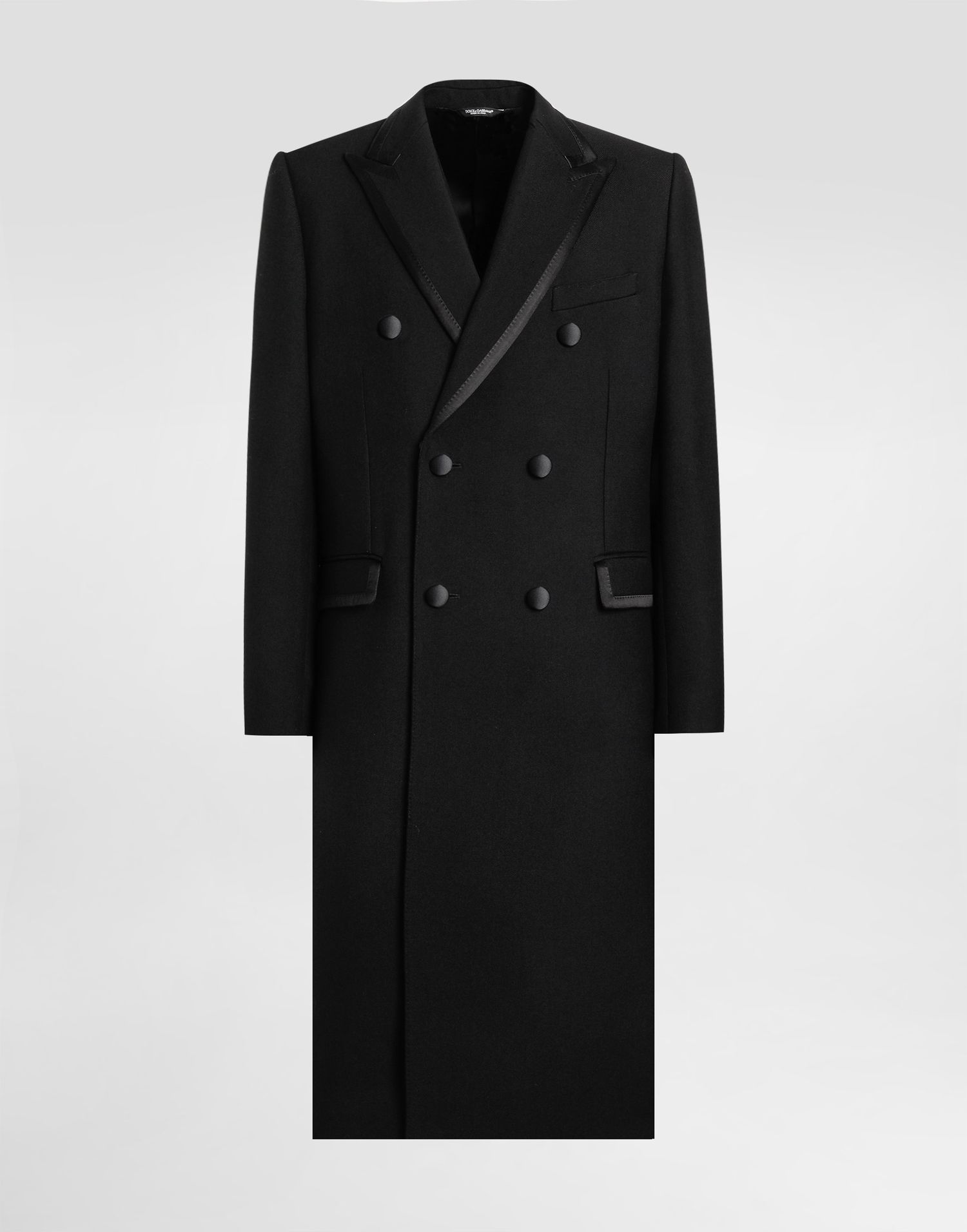 Kabáty Dolce & Gabbana Dolce & Gabbana Double-Breasted Wool Coat Čierna | G055JTFUZD5N0000, 0