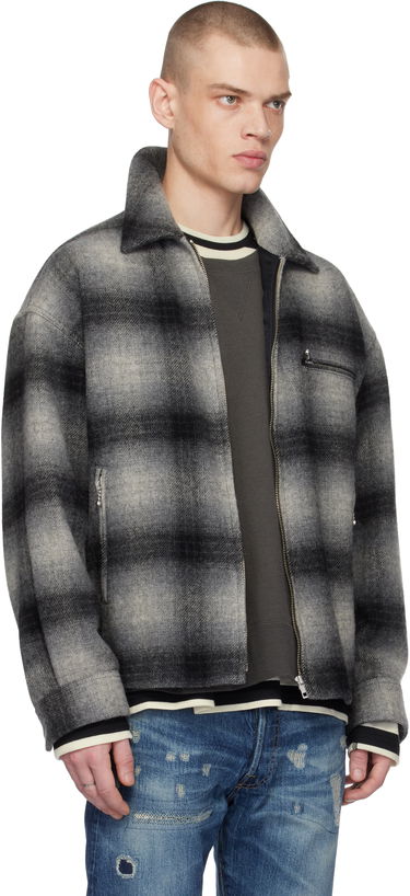 Bomber bunda WACKO MARIA WACKO MARIA Ombre Check 50's Jacket Šedá | 24FW-WMO-BL21, 1
