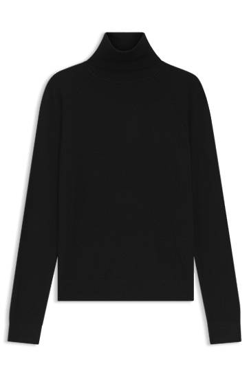 Sveter BOSS Rollneck sweater merino wool Čierna | 50548298