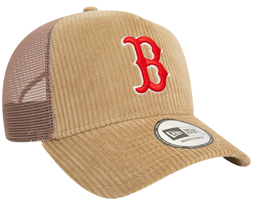 Šiltovka New Era MLB Boston Red SoxCord 9FORTY E-Frame Adjustable Trucker Cap Beige Universal Béžová | 60565522, 3