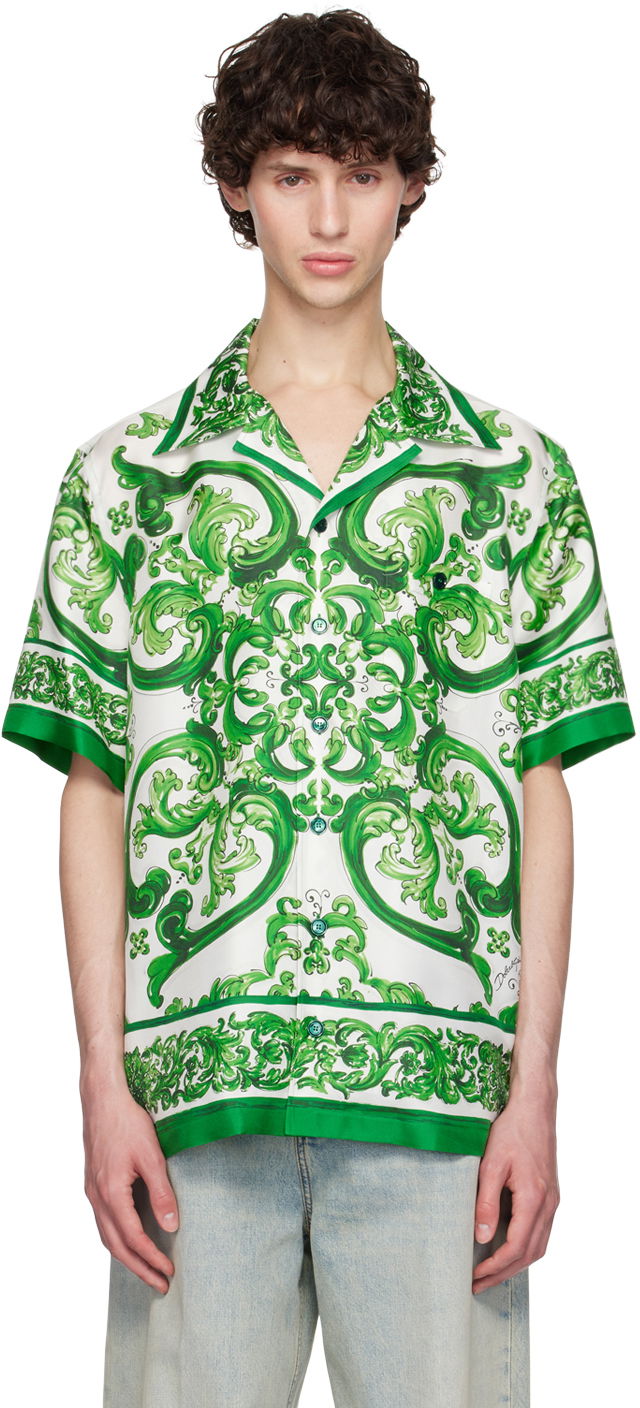 Košeľa Dolce & Gabbana Print Shirt Zelené | G5JH9THI1S6, 0