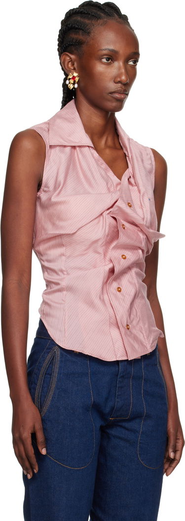 Košeľa Vivienne Westwood Vivienne Westwood Fancy Drunken Sleeveless Blouse Ružová | 15010067-W012L-, 1
