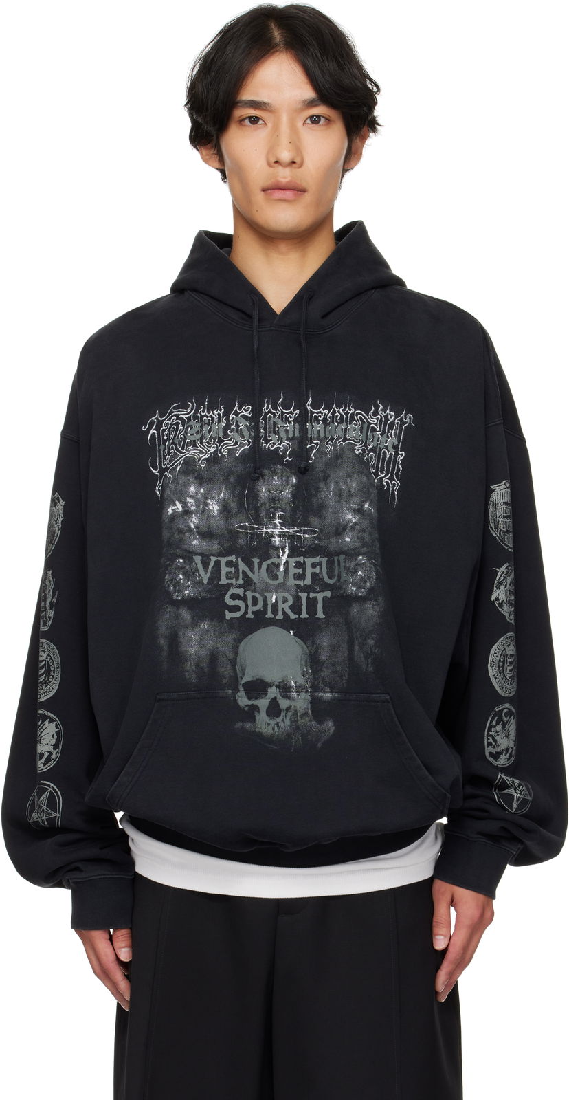 Mikina VETEMENTS Vetements Cradle of Filth 'Vengeful Spirit' Oversized Hoodie Čierna | UCF76HD650M