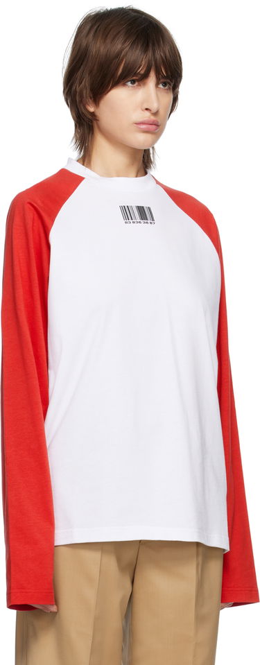 Tričko VETEMENTS Barcode Long Sleeve T-Shirt Biela | VL16LS140R, 1