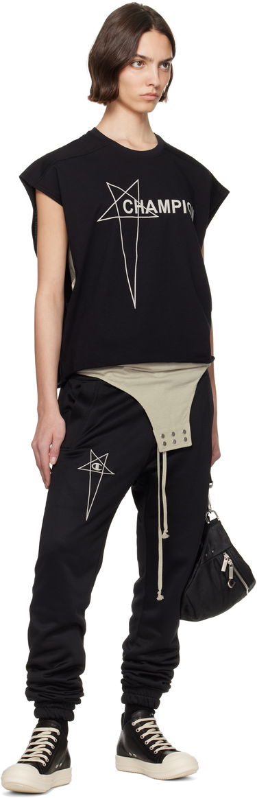 Tielko Rick Owens Rick Owens Champion Edition Micro Tatlin Tank Top Čierna | CW01E1668 CHJG, 3