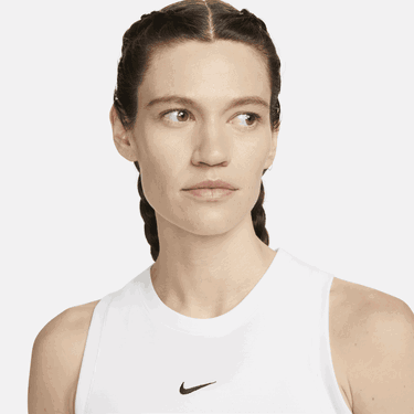 Tielko Nike Sportswear Essentials Women's Ribbed Cropped Tank Top Biela | FB8279-100, 3