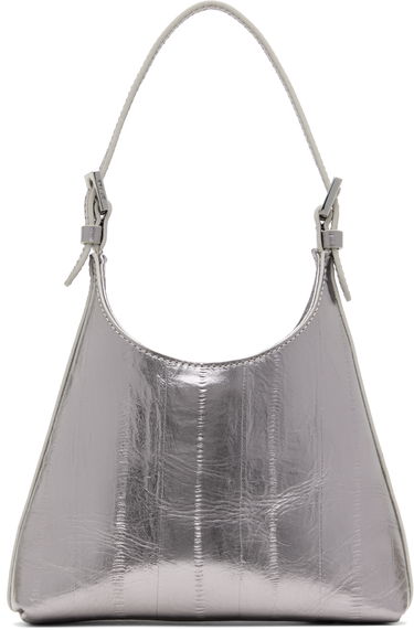 Taška cez rameno BY FAR BY FAR Baby Camryn Metallic Leather Bag Metalická | MWBTH031CL035ME032PL, 0