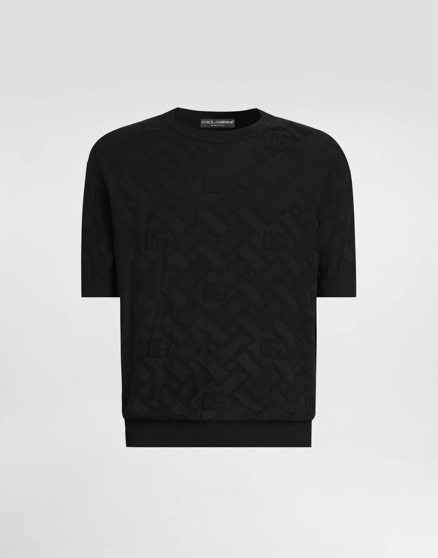 Sveter Dolce & Gabbana Micro-dot Stitch Silk Pullover Čierna | GXX03TJBSOCN0000, 0