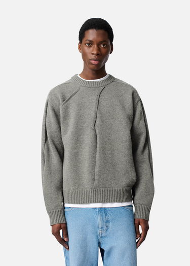 Sveter AXEL ARIGATO Paneled Knit Sweater Šedá | A3401001, 2