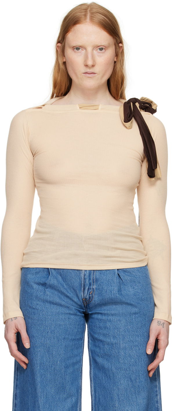 Tričko Baserange Circ Long Sleeve T-Shirt Béžová | TOCIL-RB-SU24, 0