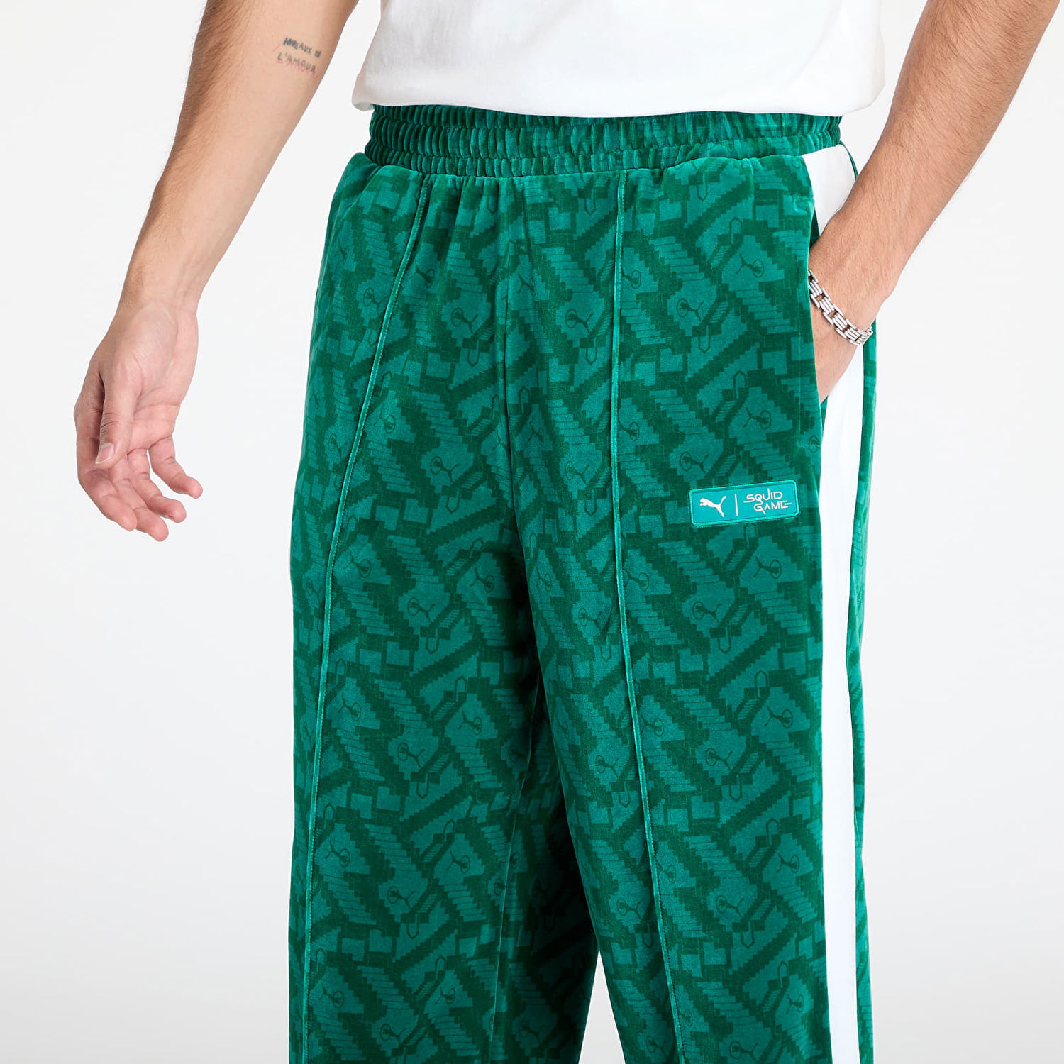 Tepláky Puma Squid Game x T7 Iconic Straight Track Pants Zelené | 62742986, 1