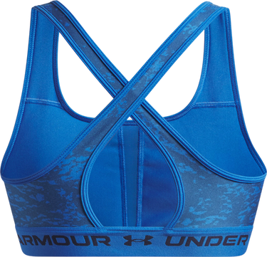 Podprsenka Under Armour Under Armour Crossback Mid Print Sports Bra Modrá | 1361042-402, 1