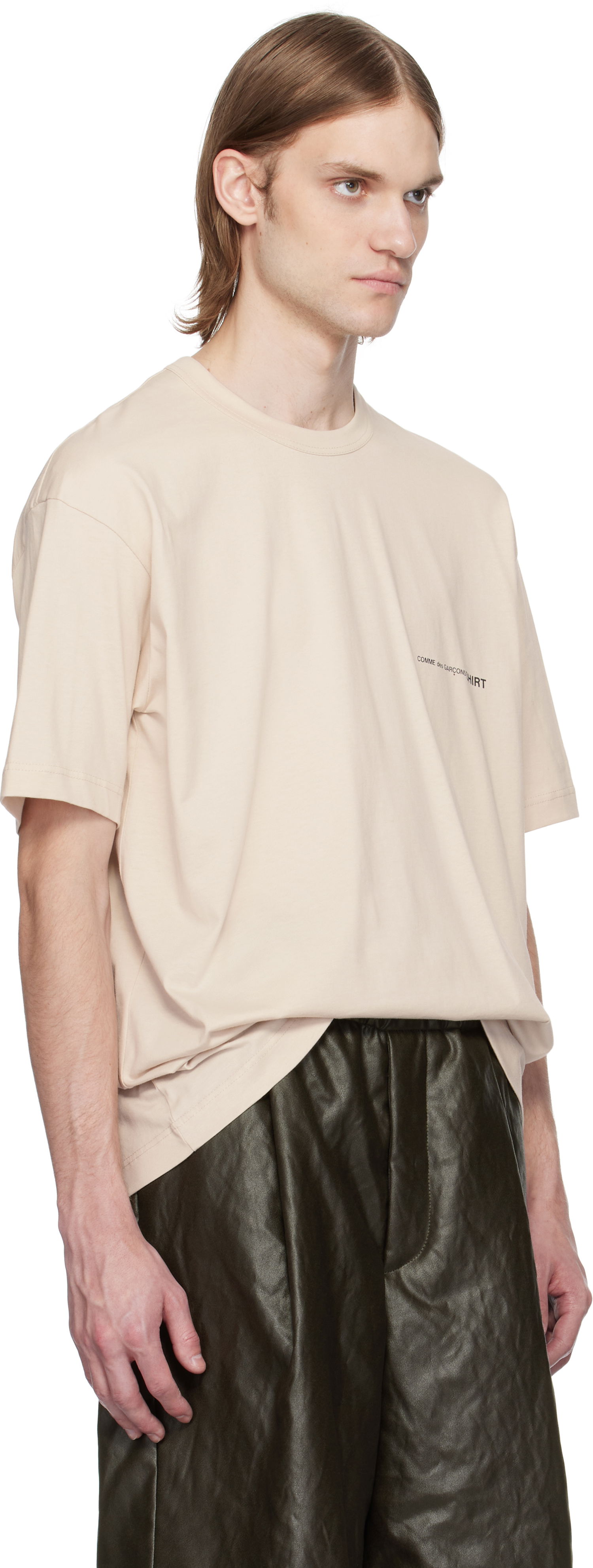 Tričko Comme des Garçons Comme des Garçons Shirt Oversized T-Shirt Béžová | FO-T023-051, 1