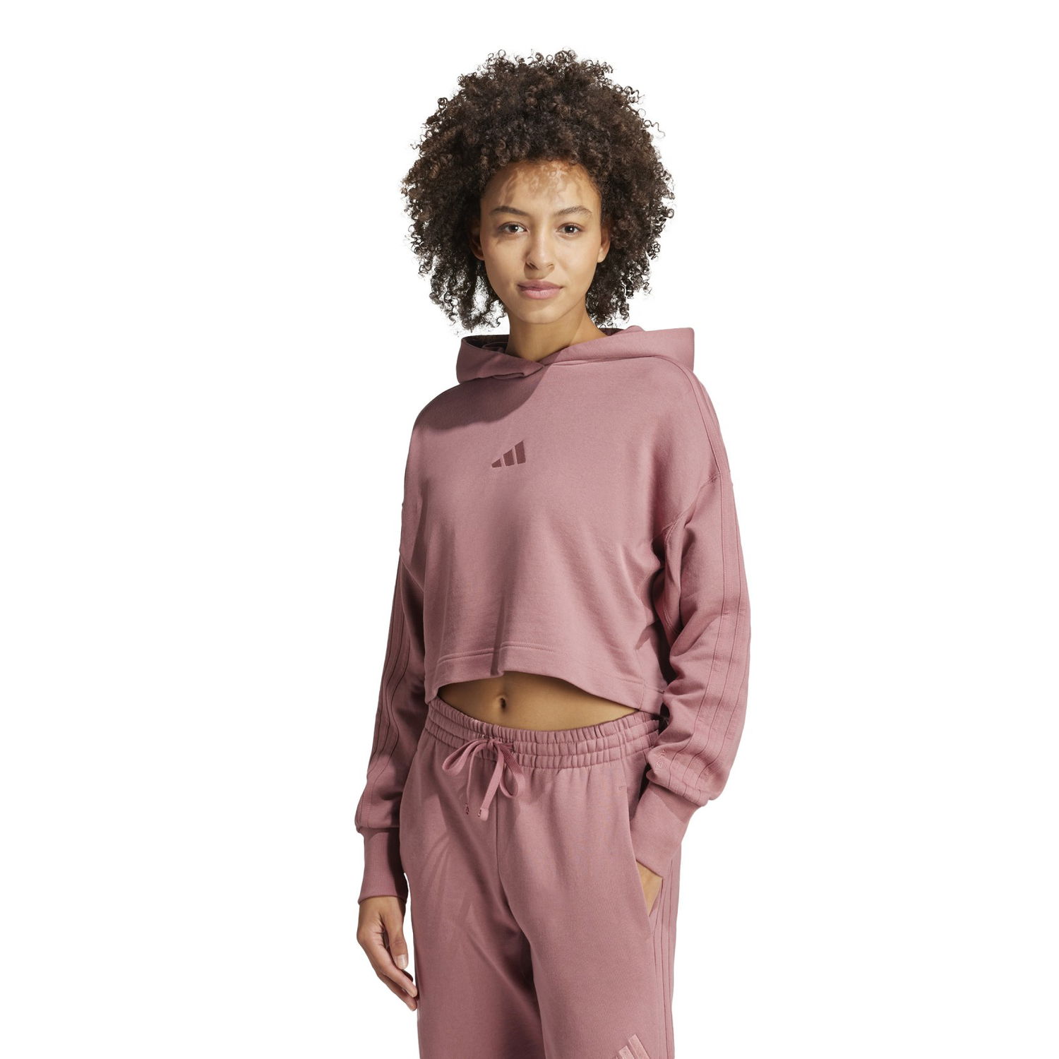 Mikina adidas Performance Cropped Hoodie Ružová | IY6848, 0