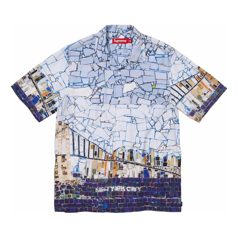 Košeľa Supreme Mosaic Print Short Sleeve Shirt Modrá | SUP-SS24-175