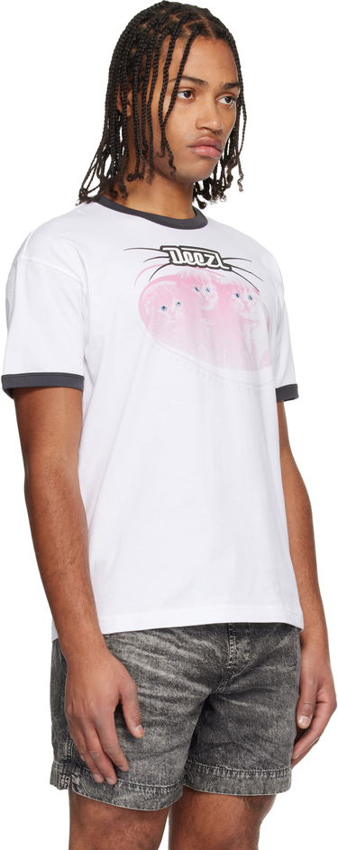 Tričko Diesel DEEZL Pink Kitten Graphic T-Norm-Cuff T-shirt Biela | A19639-0PLAT-100, 1