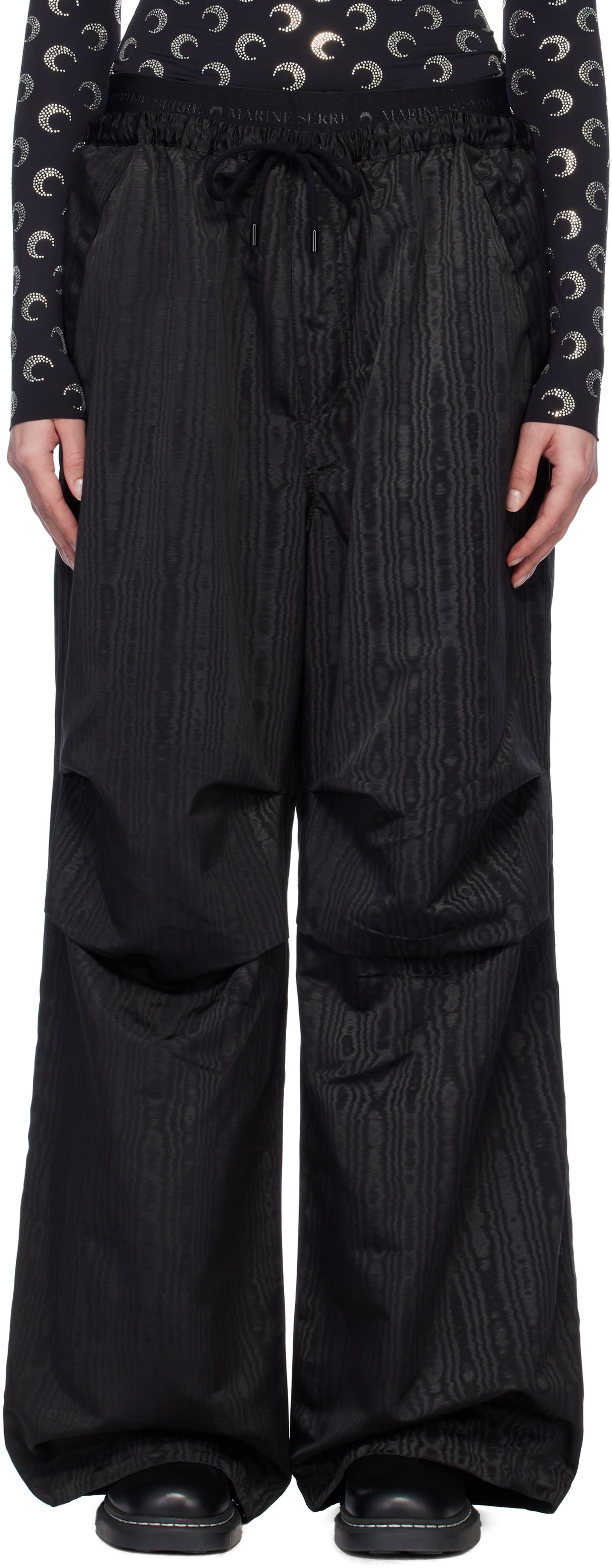 Recycled Moiré Parachute Trousers