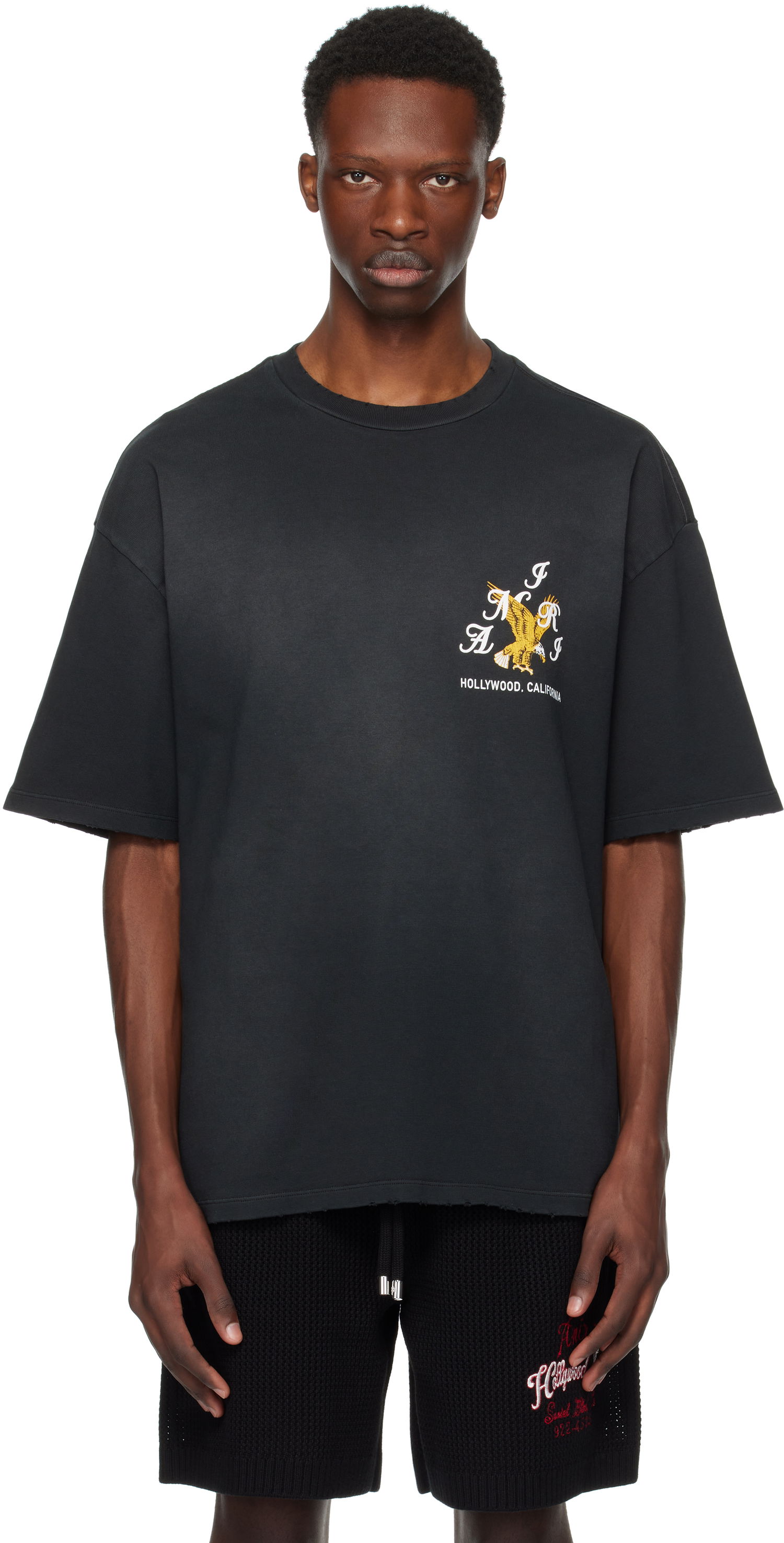 Tričko AMIRI AMIRI Eagle Oversized T-Shirt Čierna | AMJYTE1232, 0