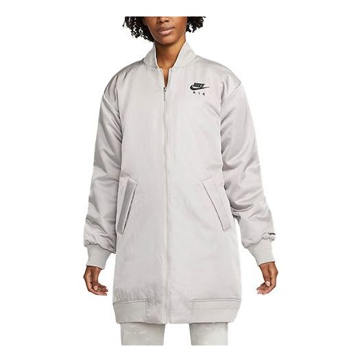 Bomber bunda Nike Air Therma-FIT Synthetic-Fill Loose Mid-Length Jacket Šedá | DD4641-033