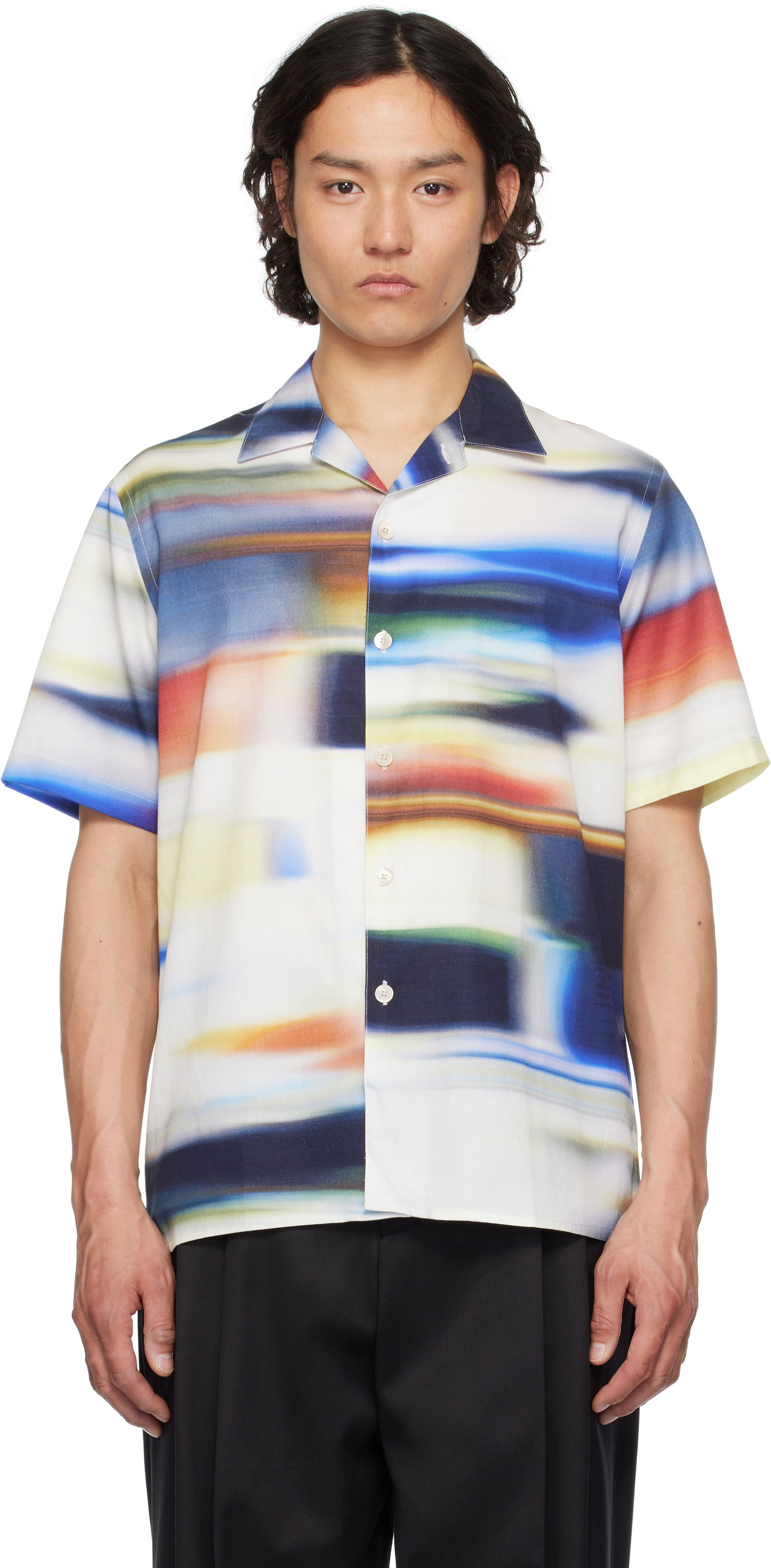 Košeľa Paul Smith PS Paul Smith Motion Blur Short-Sleeve Shirt Rôznofarebný | M2R-695U-P22285-01, 0