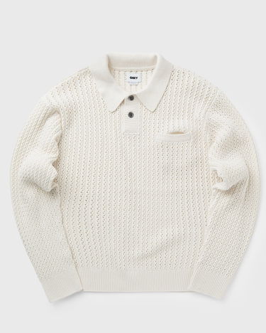 Sveter OBEY Obey Duane Polo Knit Sweater Biela | 151000112-NAT, 0