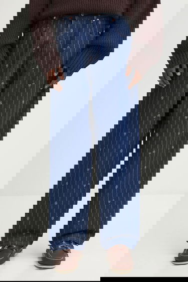 Džínsy Drôle de Monsieur Drôle de Monsieur Le Jean Baggy Monogramme Jeans Modrá | I.BP168.CO238, 0