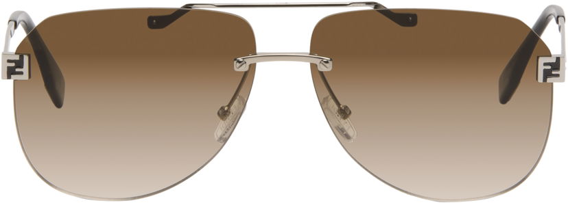 Slnečné okuliare FENDI Rimless Aviator Gradient 'Fendi' Sky Sunglasses Hnedá | FE40115UM6116F 840126859904