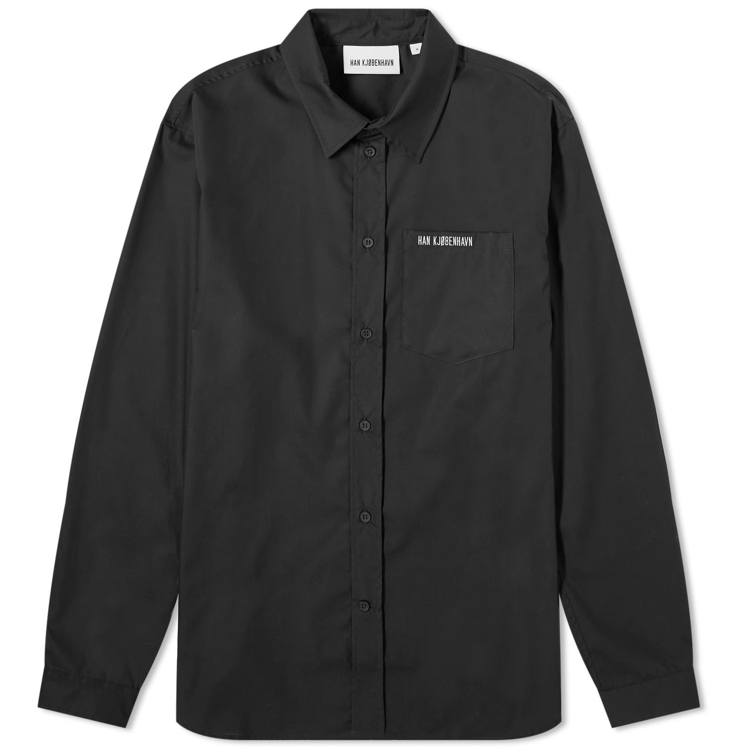 Košeľa Han Kjøbenhavn Logo Regular Fit Shirt by Han Kjobenhavn Čierna | M-133359-BLK, 0
