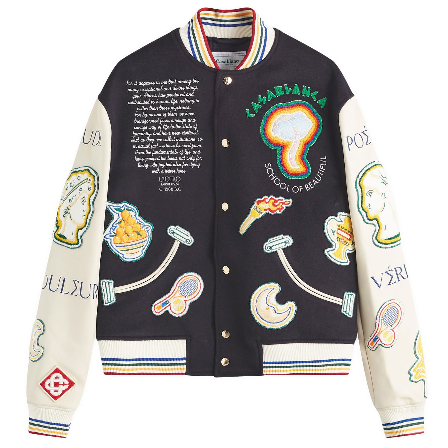 Bomber bunda Casablanca Varsity Jacket Navy | MF24-OT-131-01, 0