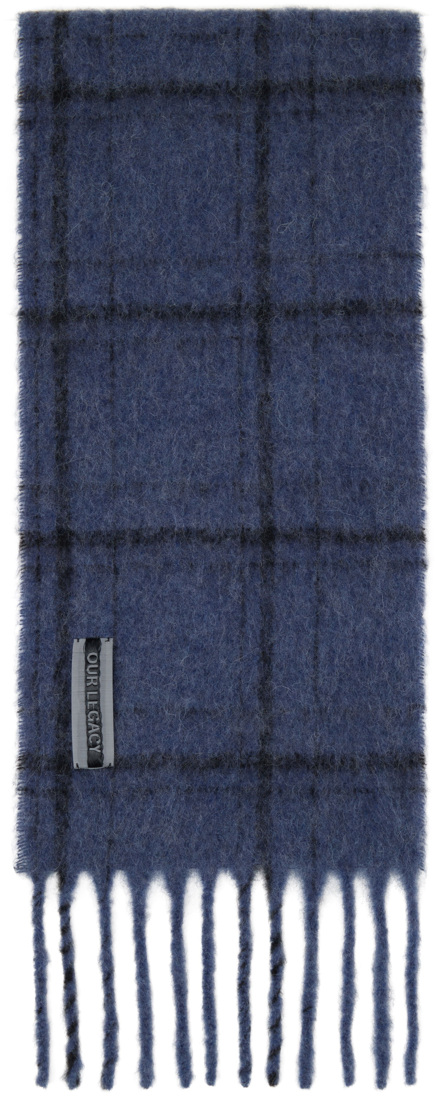 Šál OUR LEGACY Our Legacy Estate Checked Mohair Scarf Modrá | A2258EDS, 0