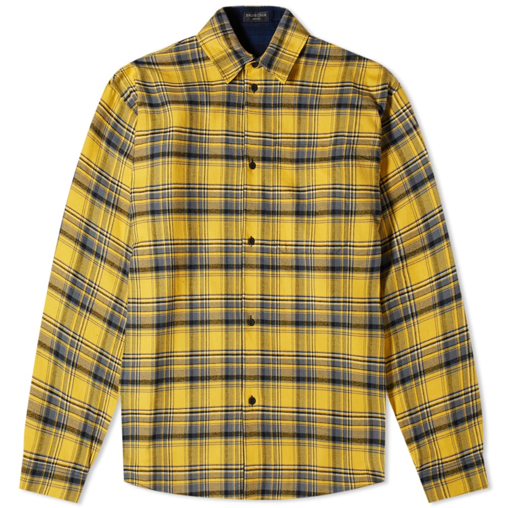 Košeľa Balenciaga Reversible Oversized Check Overshirt Žltá | 720105-TNM27-7660, 0