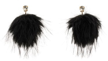 Náušnice Simone Rocha Simone Rocha Crystal Stud Pompom Earrings Čierna | ERG505 1090, 0