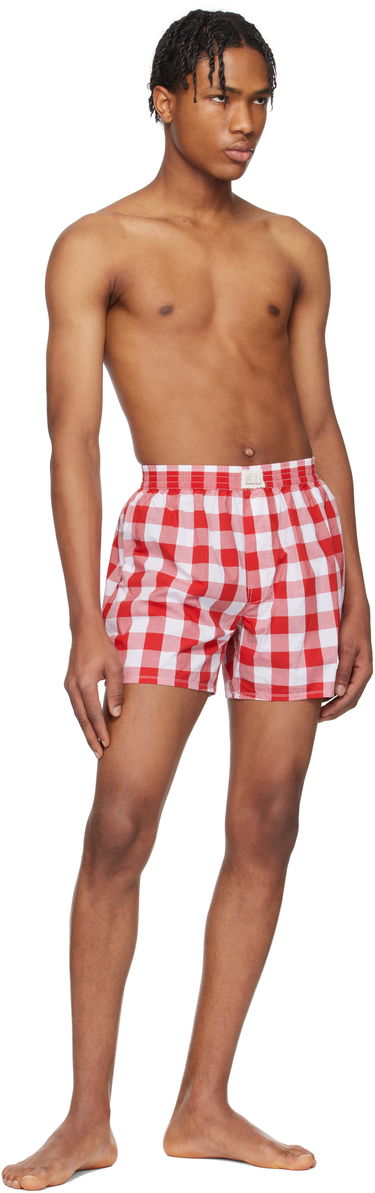 Boxerky ERL ERL Gingham Boxer Shorts Červená | ERL10UW01, 3