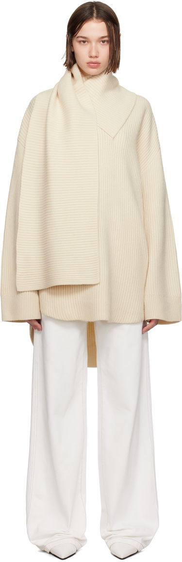 Sveter TOTEME TOTEME Long Scarf Knit Sweater Béžová | 244-WRT0364-YA0007, 0