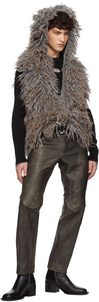 Vesta Diesel Furry Knit Vest Šedá | A17039-0DBDJ-96X, 3