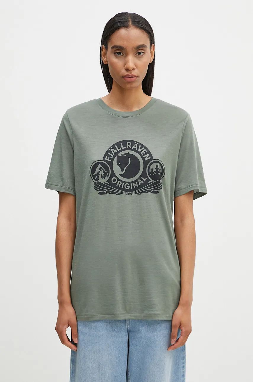 Tričko FJÄLLRÄVEN T-Shirt With Print Zelené | F84117.614, 0