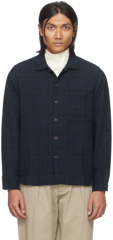 Košeľa Universal Works Universal Works OP Plaid Shirt Navy | P2931, 0