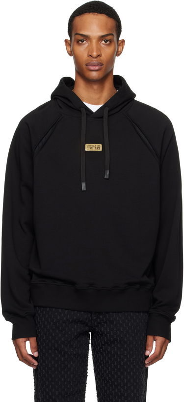 Mikina Versace Outline Barocco Relaxed-Fit Hoodie Čierna | E78GAI314_EF0010, 0