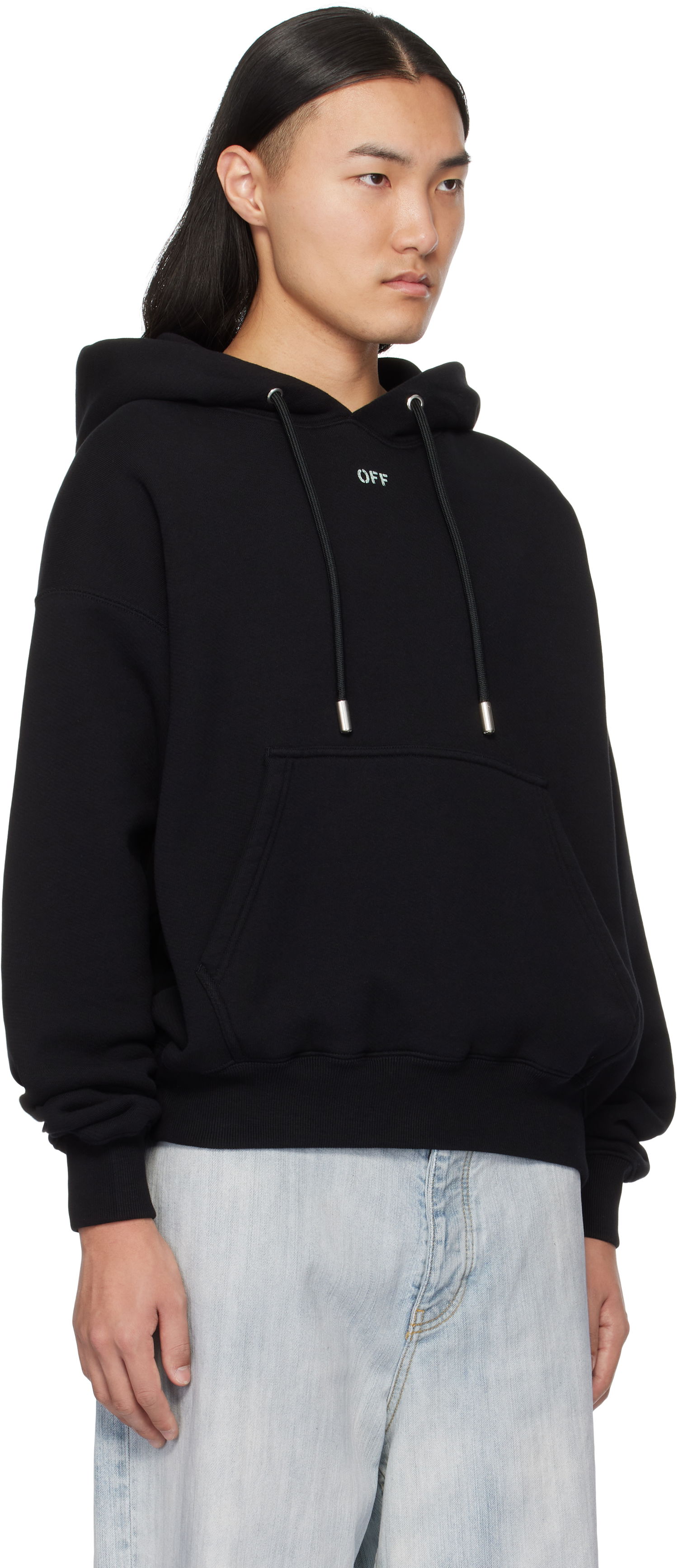 Mikina Off-White Designer Vibe Arrow Hoodie Čierna | OMBB085S25FLE00L1041, 1
