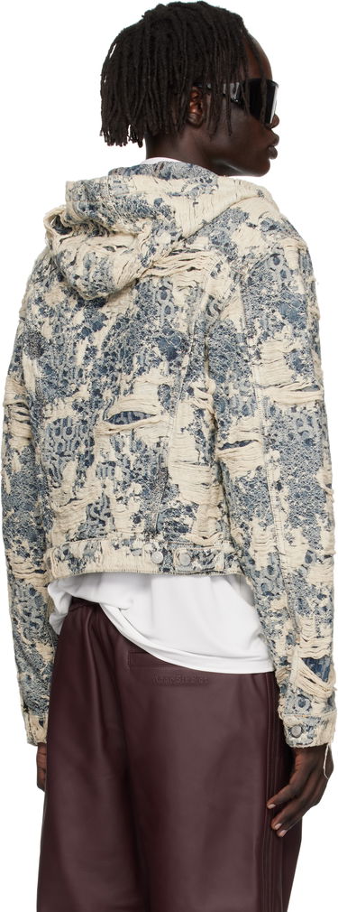 Bunda Acne Studios Acne Studios Hooded Distressed Denim Jacket Modrá | C90202-, 3