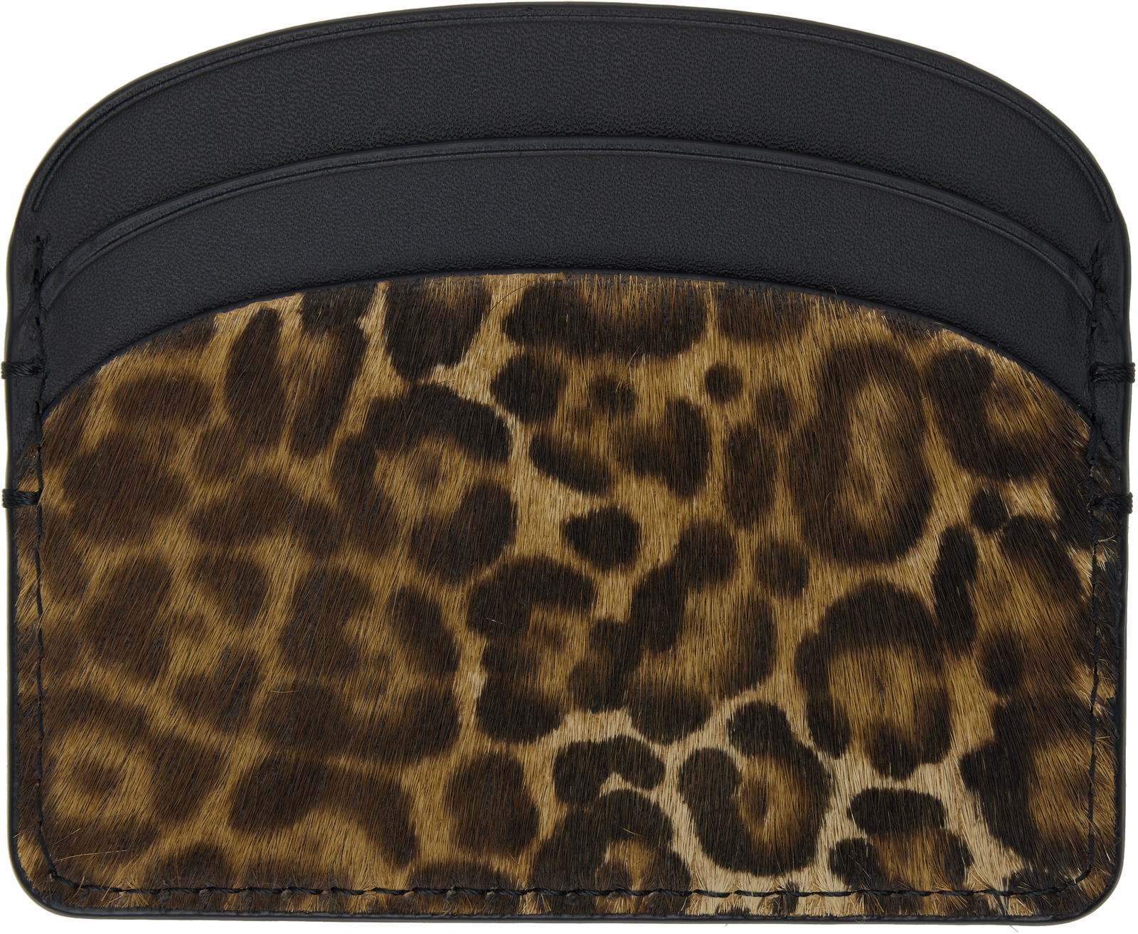A.P.C. Demi-Lune Leopard Card Holder