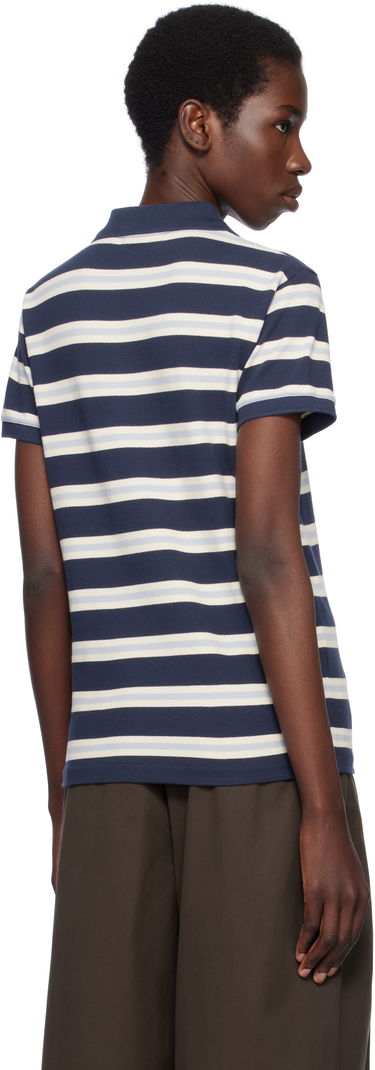 Polo tričko MAISON KITSUNÉ Kitsuné Baby Fox Patch Stripe Polo Navy | OW00205KJ7010, 2
