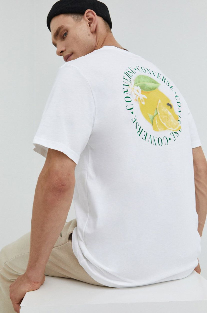 Tričko Converse Converse Lemon Print T-Shirt Biela | 10023993.A03