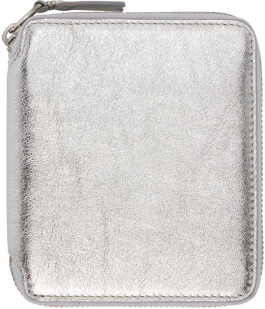 Peňaženka Comme des Garçons Silver Leather Wallet Metalická | SA2100G, 0