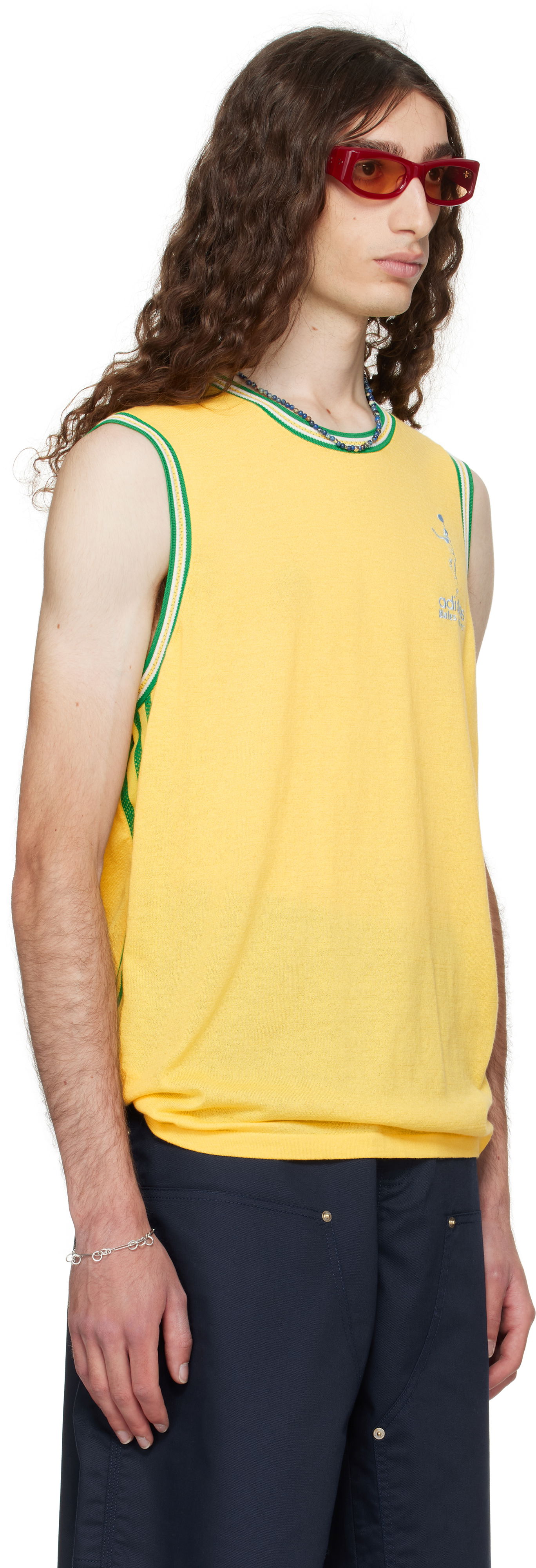 Tielko Wales Bonner Wales Bonner adidas Originals Edition Jab Tank Top Žltá | JY6077, 1