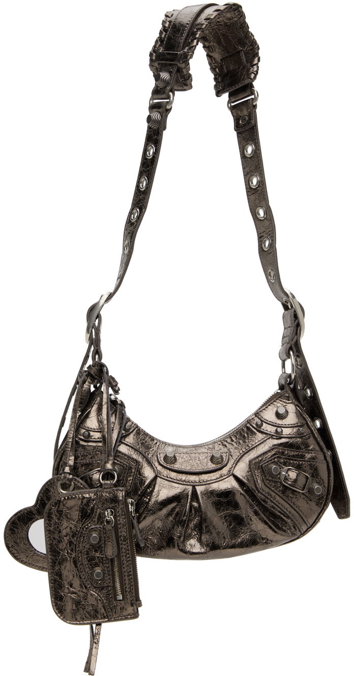 Taška cez rameno Balenciaga XS 'Le Cagole' Bag Šedá | 671309 0GT3Y, 0