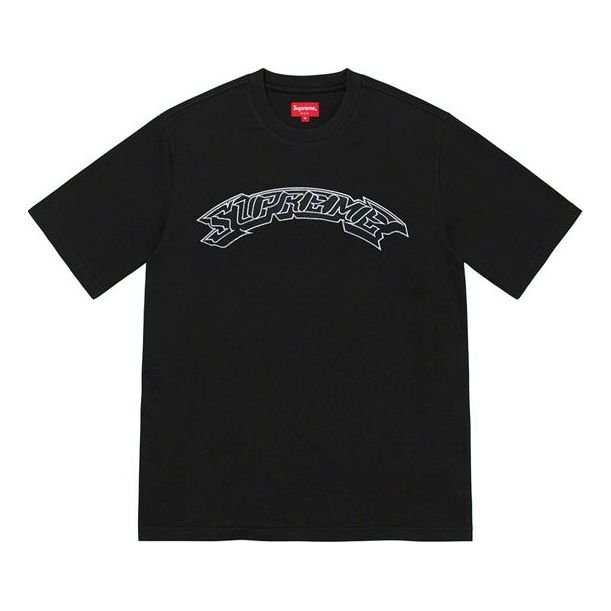 Tričko Supreme Supreme Applique Arc Logo T-Shirt Čierna | SUP-SS22-300, 0
