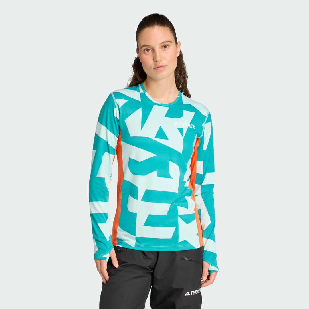 Tričko adidas Performance Multi Synthetic Base Layer Long Sleeve T-Shirt Tyrkysová | JP2761, 0