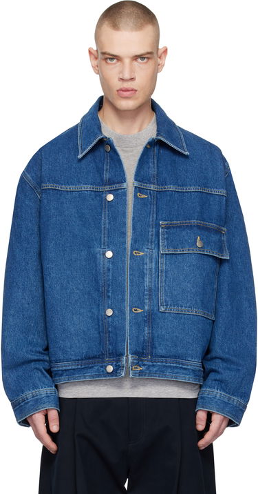 Bunda Studio Nicholson Studio Nicholson Petar Denim Jacket Modrá | PETAR SNM-1079, 0