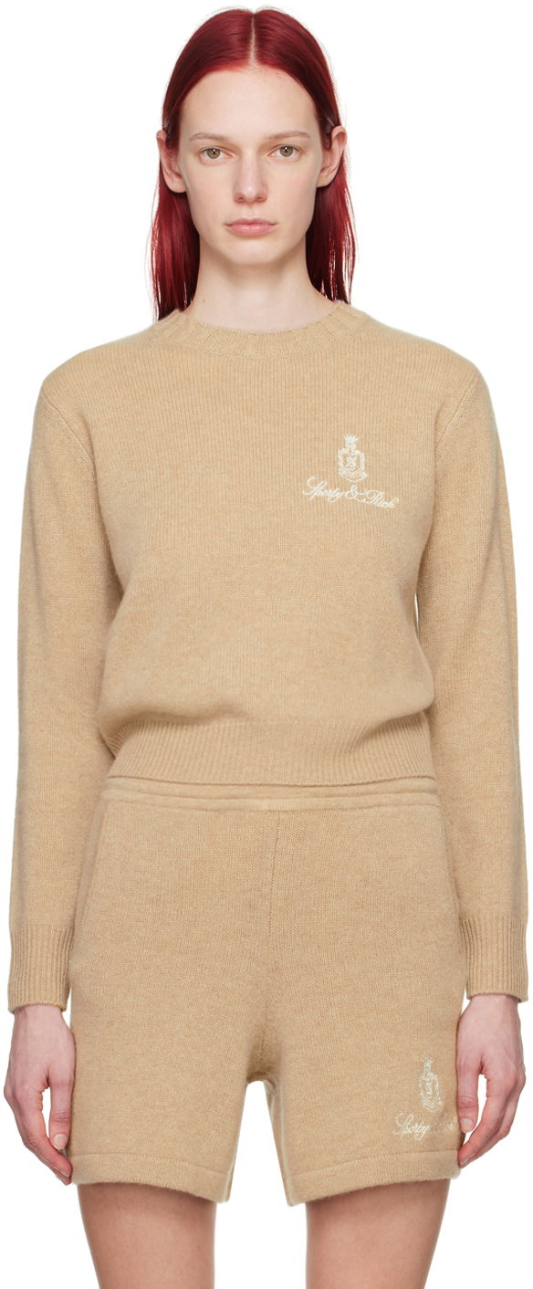 Sveter Sporty & Rich Vendome Knit Sweater Béžová | CR982OA, 0